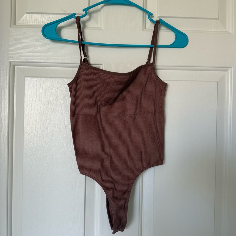 H&M Brown Jumpsuit with Spaghetti Straps